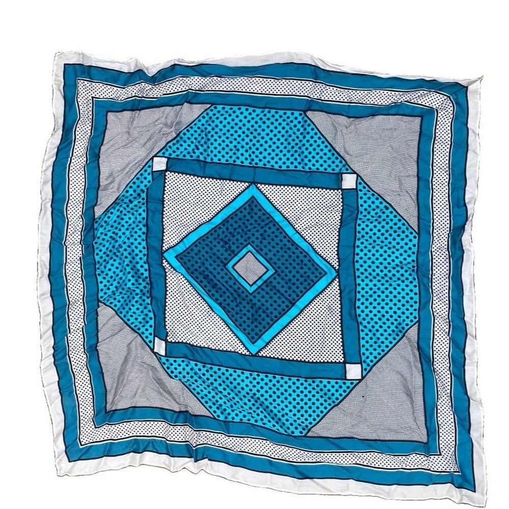 Echo Women Ladies Fashion Blue Gray White Print Shawl Scarf Scarve Stole Diamond